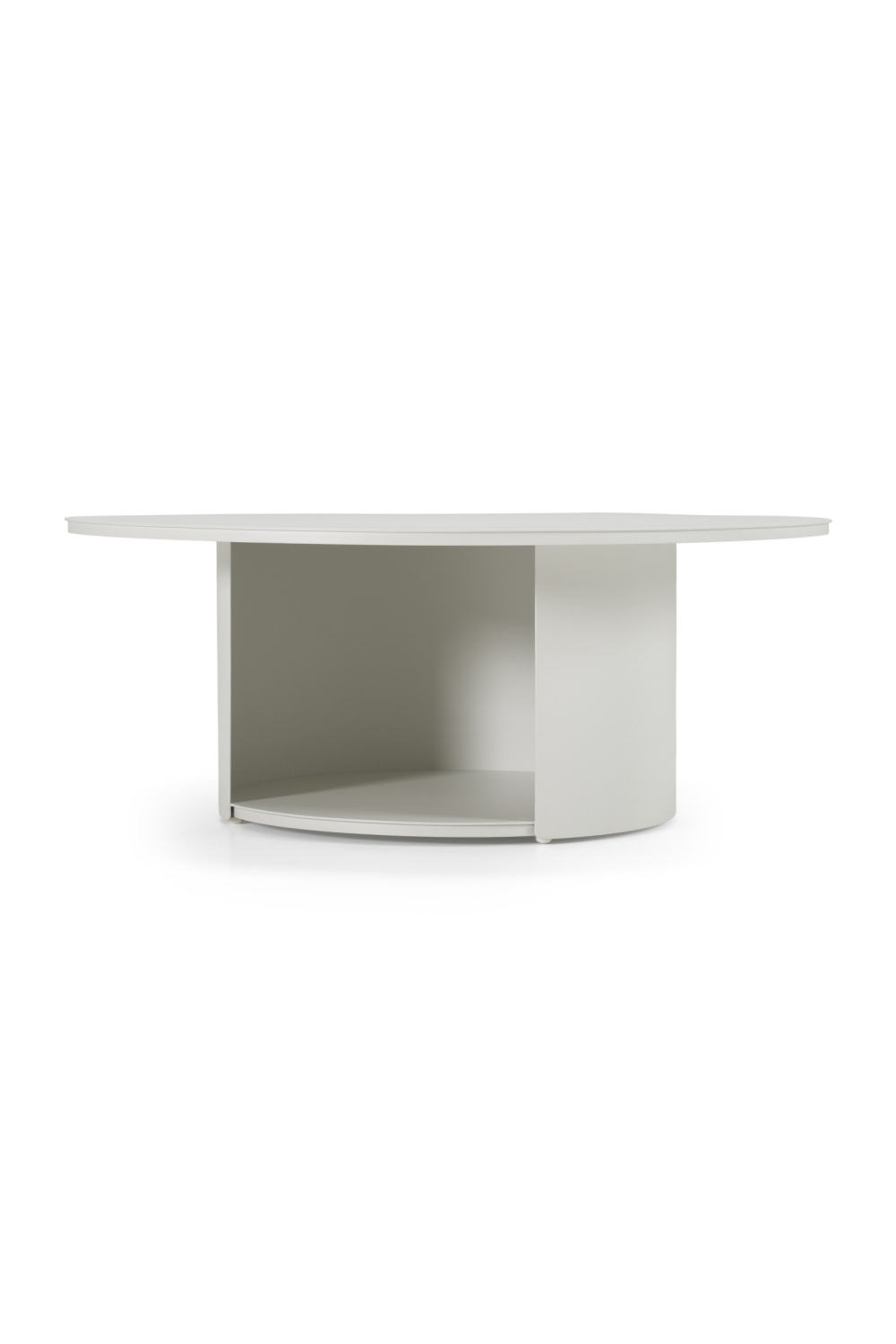 Round Outdoor White Coffee Table | OROA Modern Onza | Oroa.com