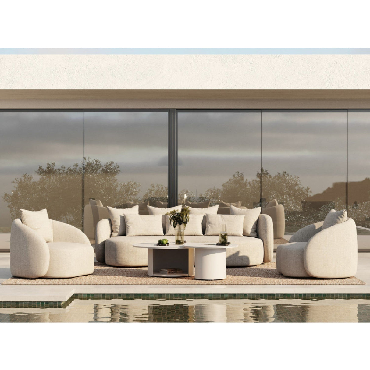 Beige Outdoor Lounge Chair – Tabarca – alternate view 8