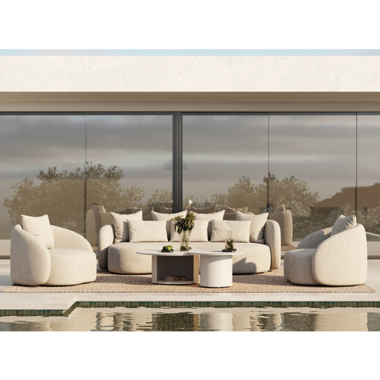 Beige Outdoor Lounge Chair | OROA Modern Tabarca