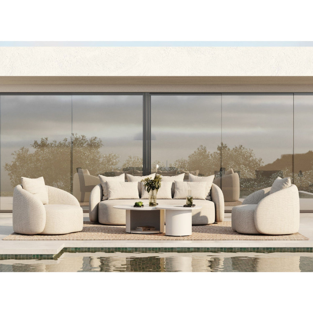 Beige Outdoor Sofa – Tabarca – alternate view 9
