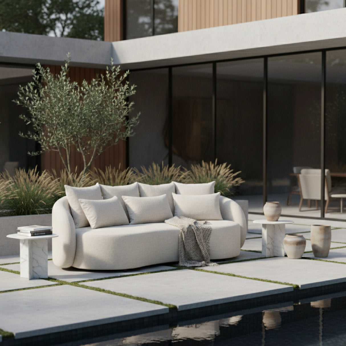 Beige Outdoor Sofa | OROA Modern Tabarca