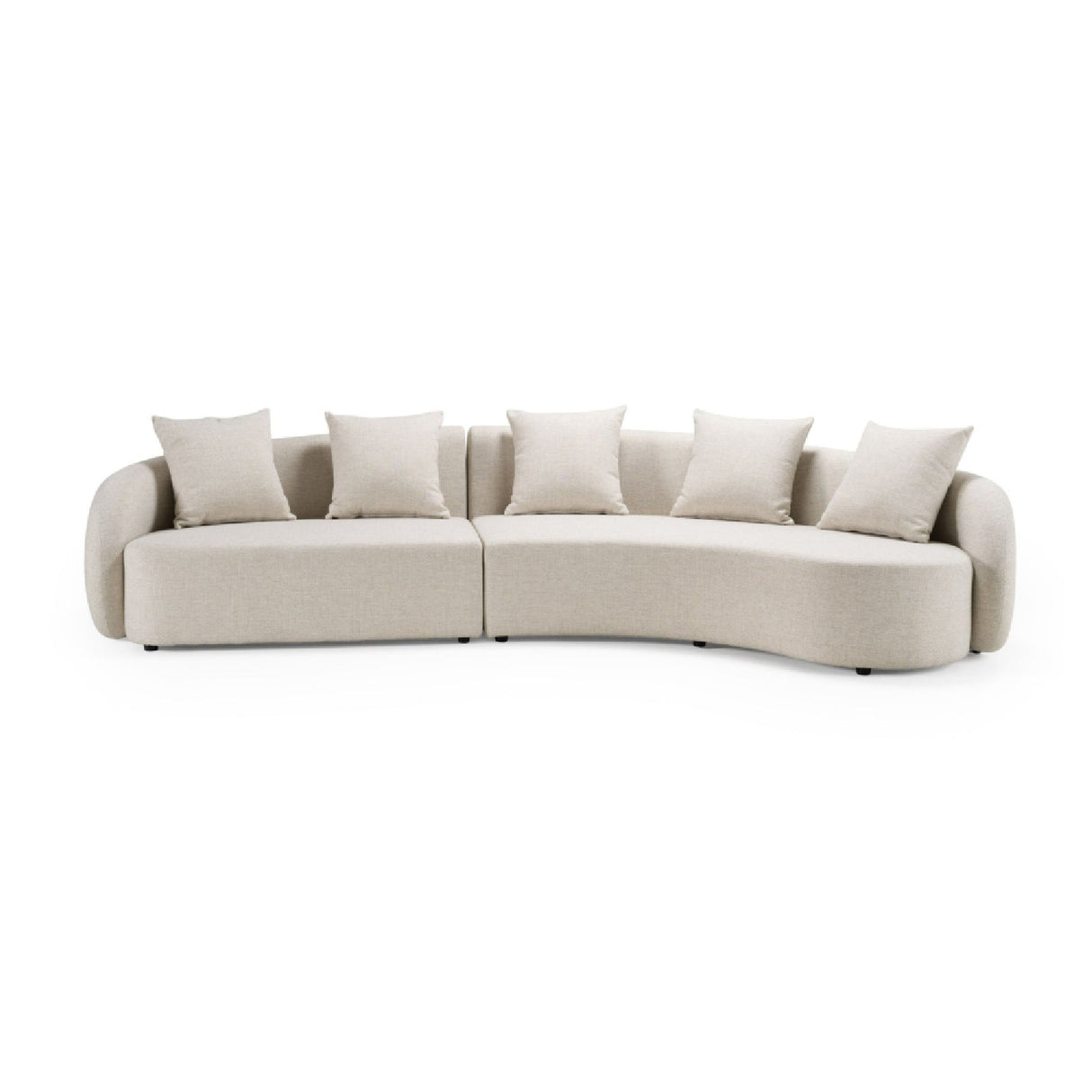 Beige Outdoor Sectional Sofa – Tabarca – front view
