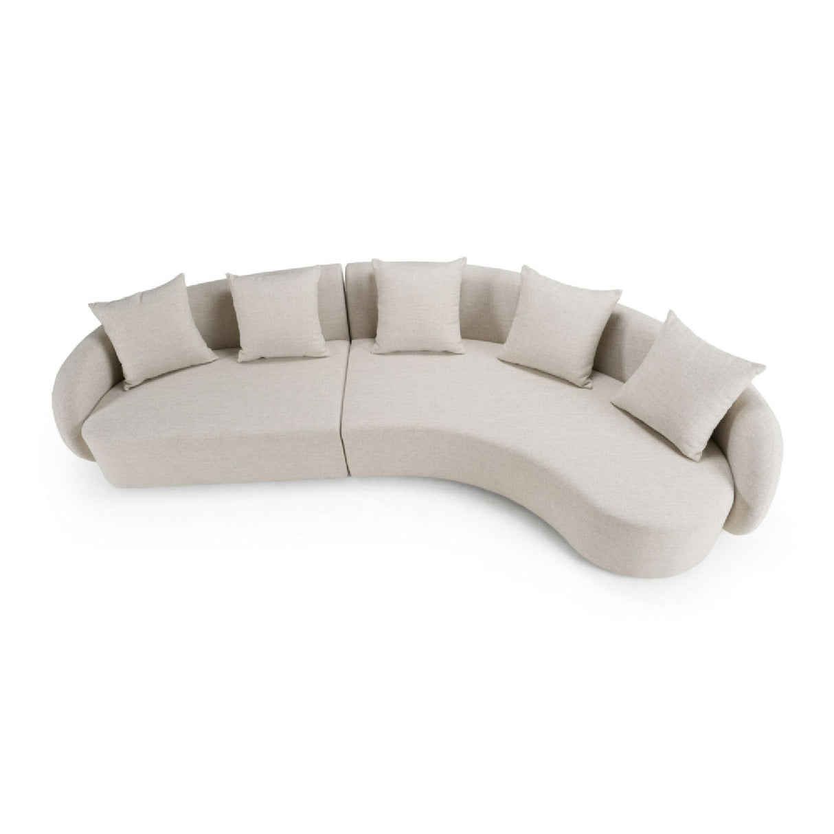 Beige Outdoor Sectional Sofa – Tabarca – rear view