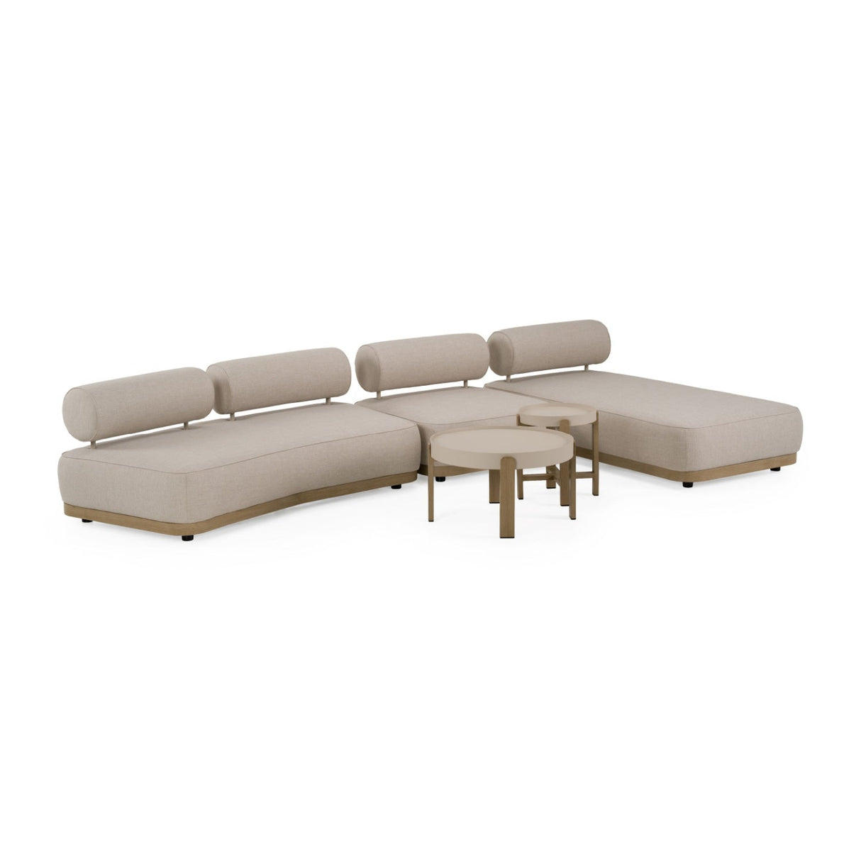 Modern European furniture - Gray Fabric 5-Piece Outdoor Sofa Set - www.oroa.com