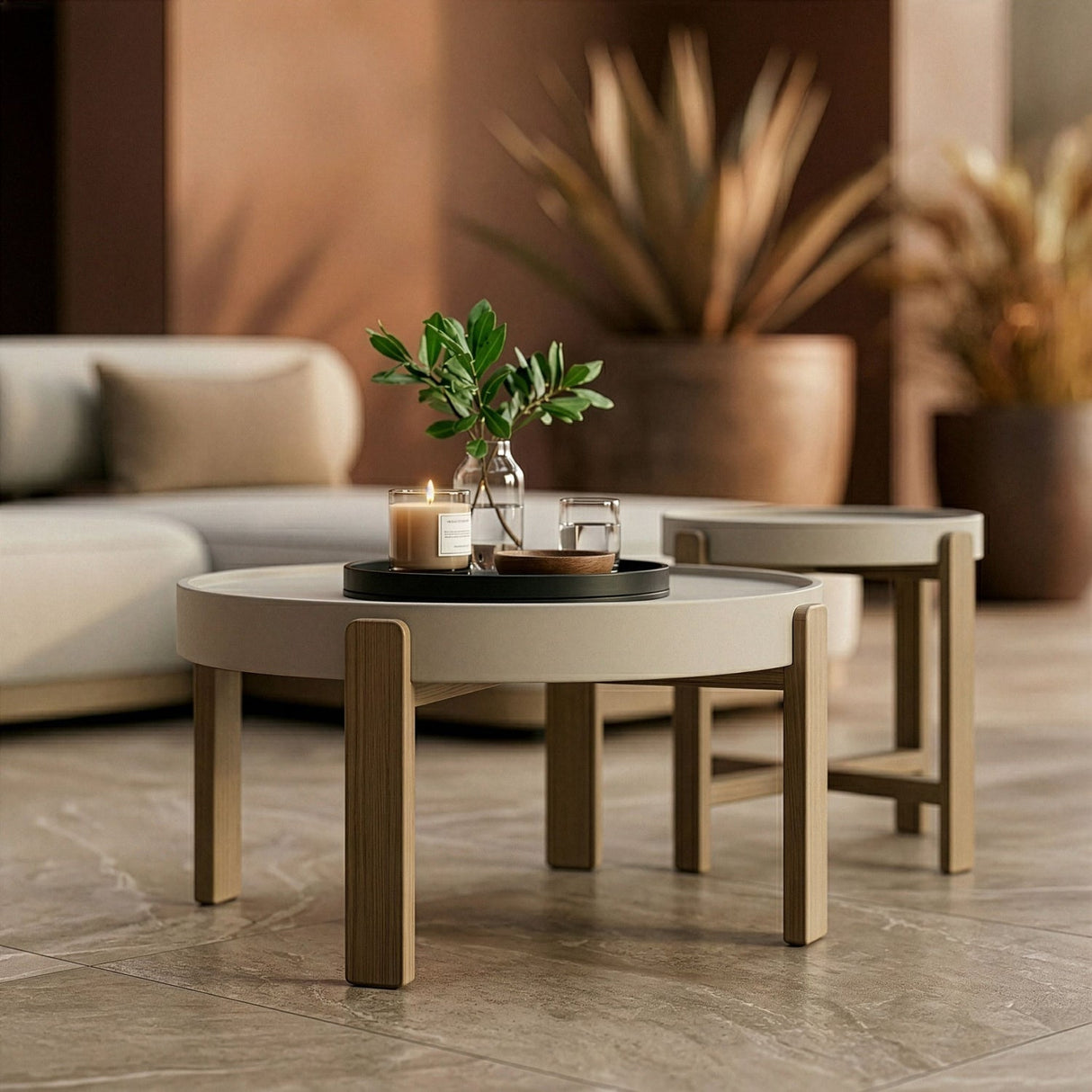 Modern European furniture - Gray Fabric 5-Piece Outdoor Sofa Set - www.oroa.com