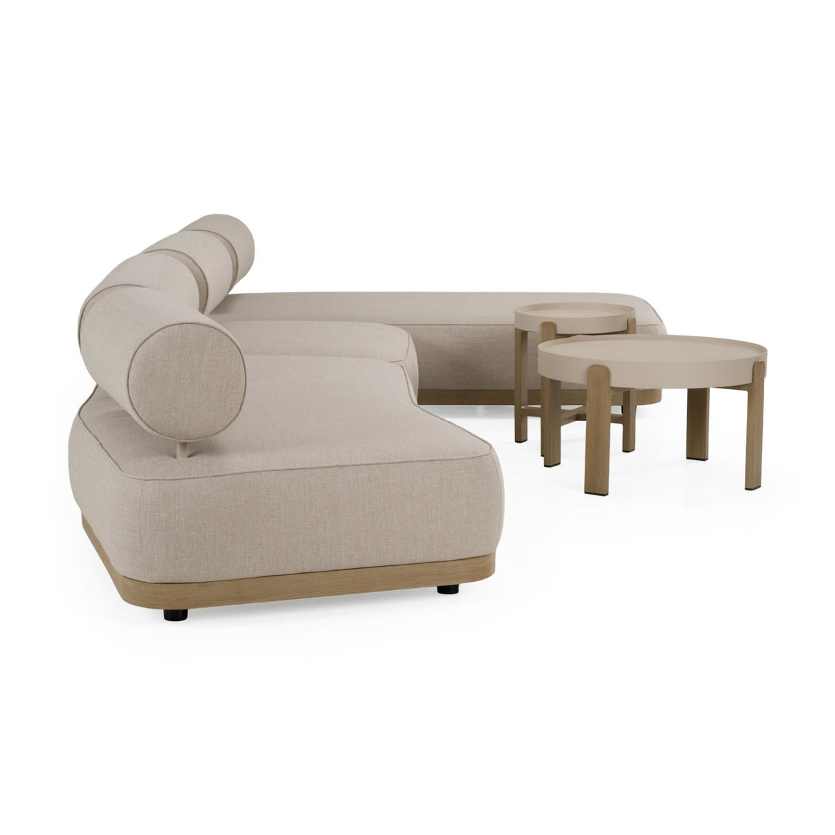 Modern European furniture - Gray Fabric 5-Piece Outdoor Sofa Set - www.oroa.com