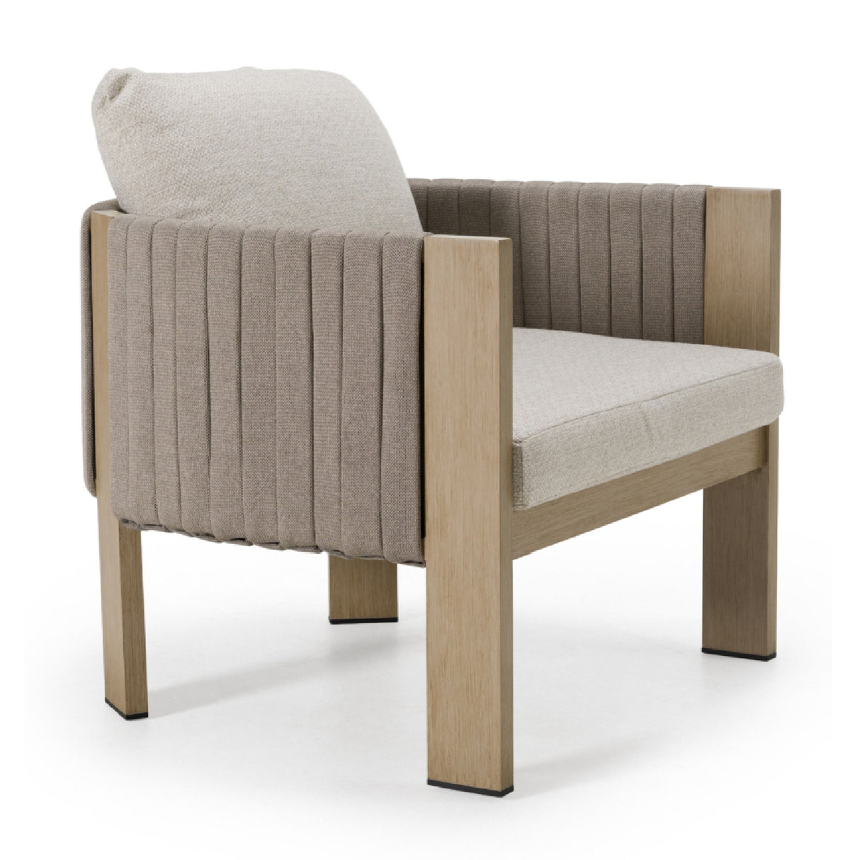 Gray Rope Outdoor Lounge Chair – Salvora – side view