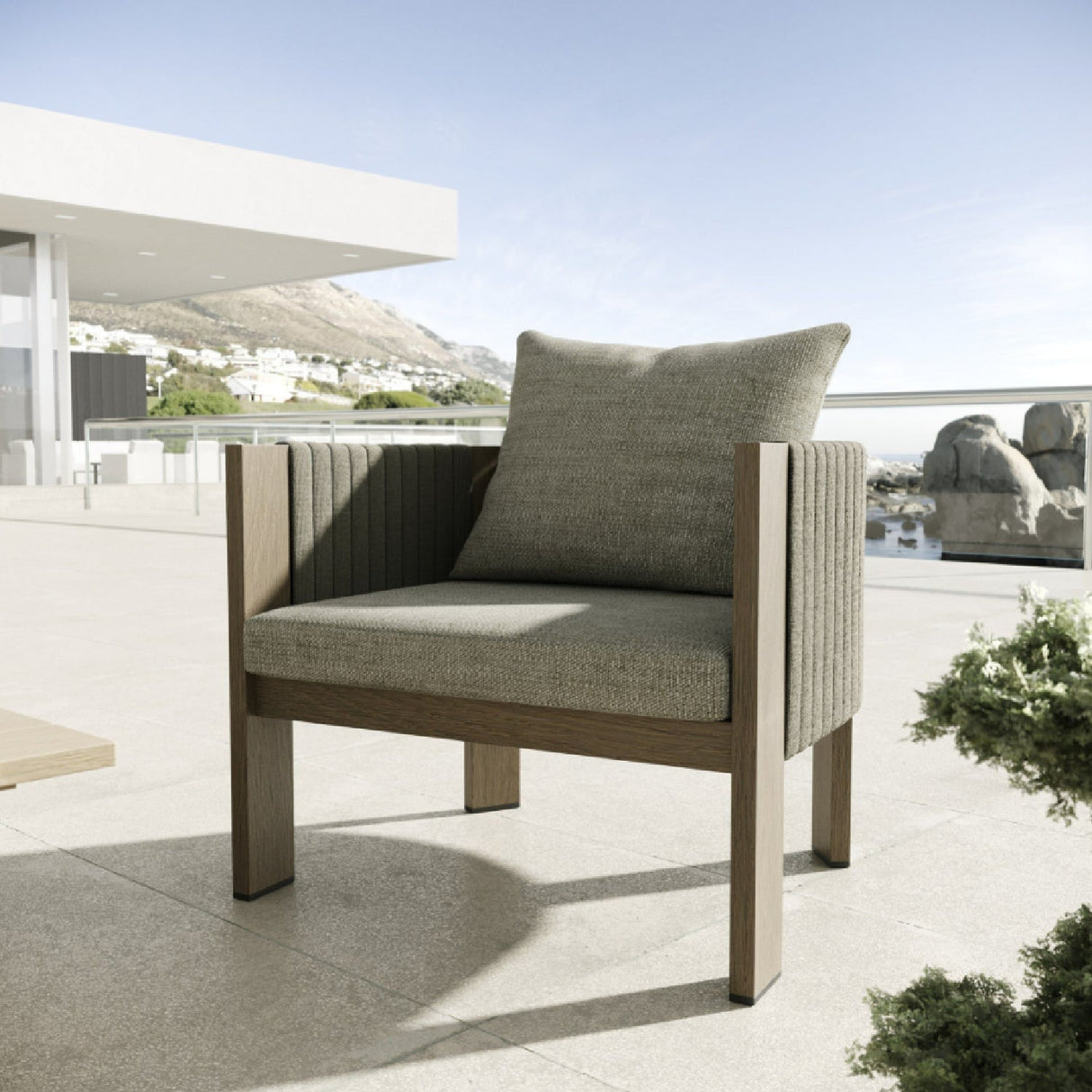 Gray Rope Outdoor Lounge Chair – Salvora – alternate view 9