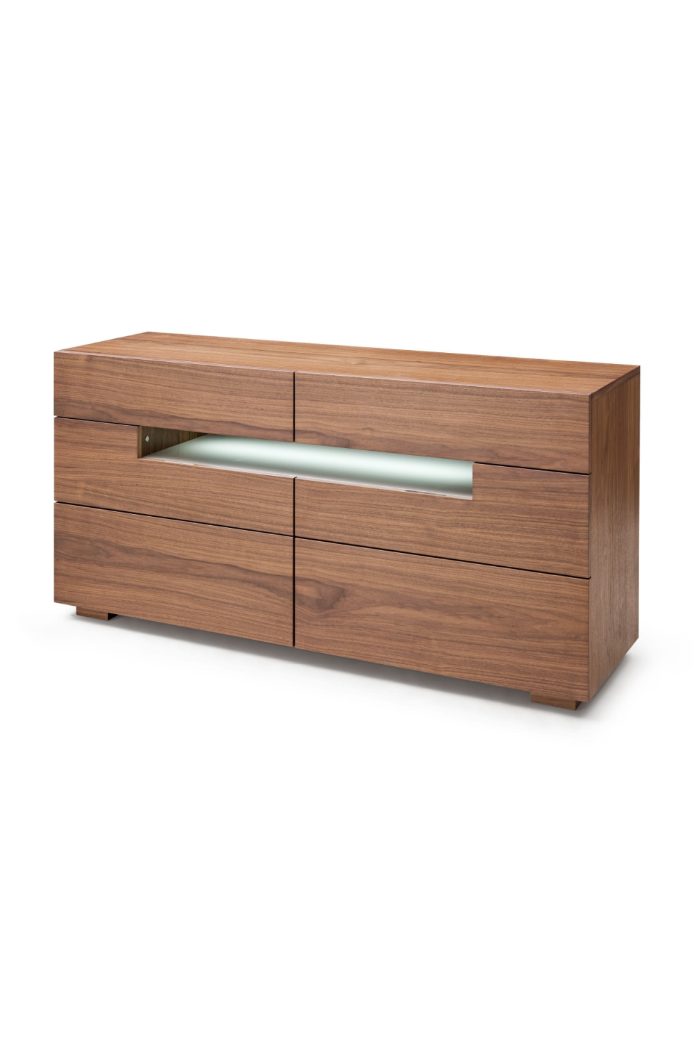 Walnut 6-Drawer LED Dresser | OROA Modern Ceres | Oroa.com