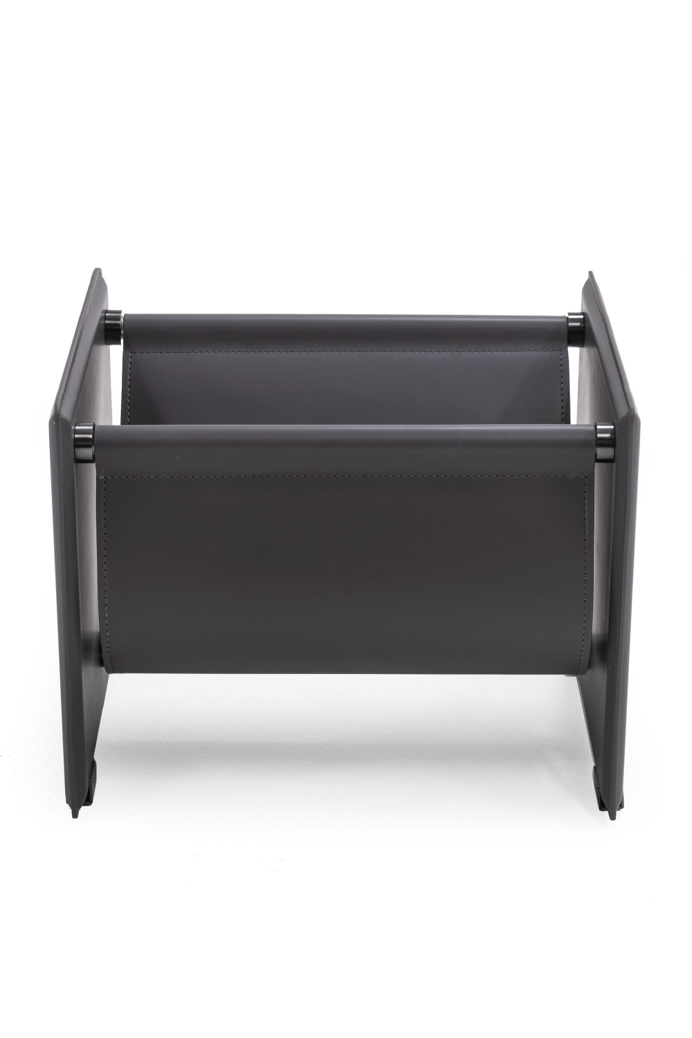 Gray Saddle Leather Magazine Rack | OROA Modern Uriah | Oroa.com