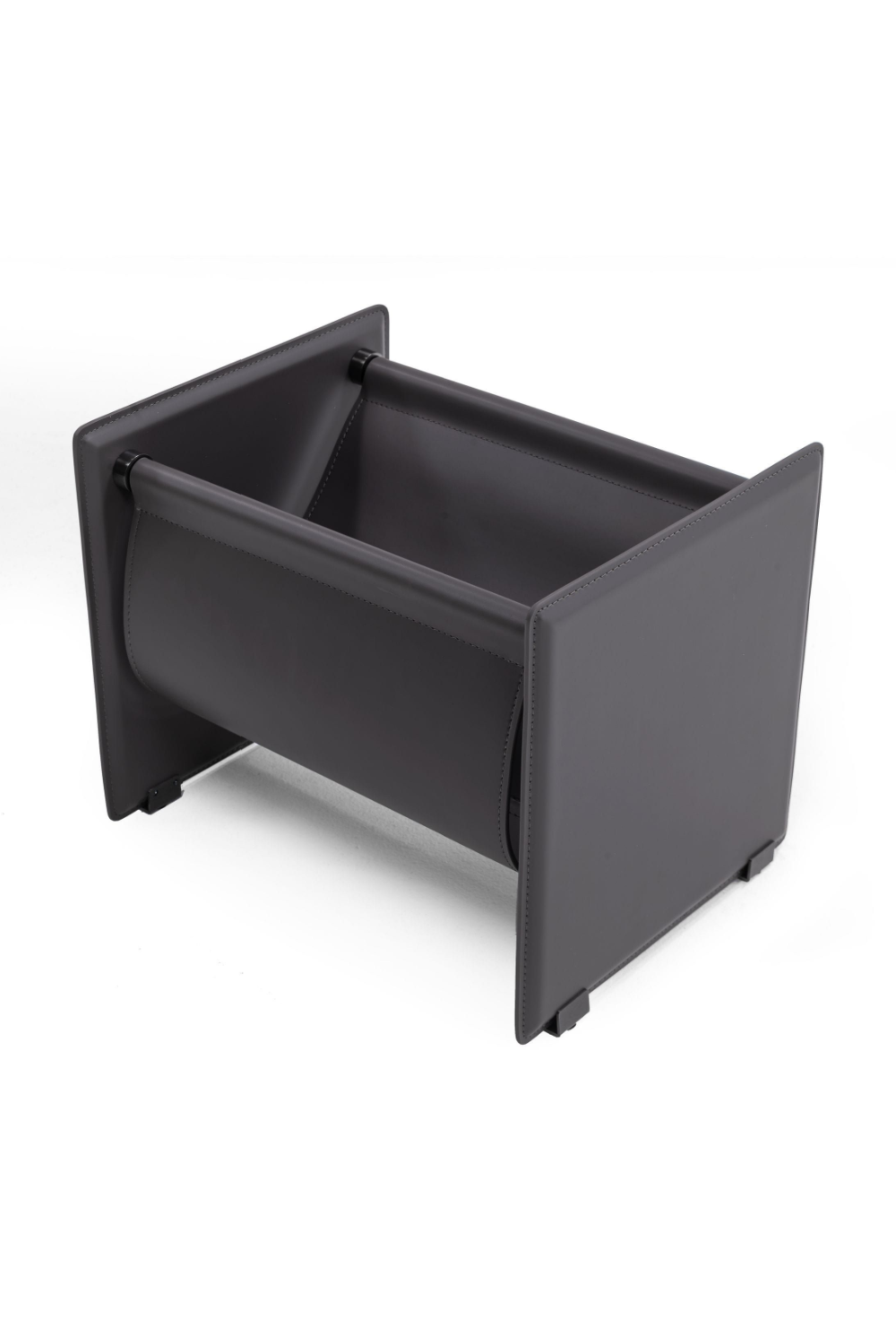 Gray Saddle Leather Magazine Rack | OROA Modern Uriah | Oroa.com