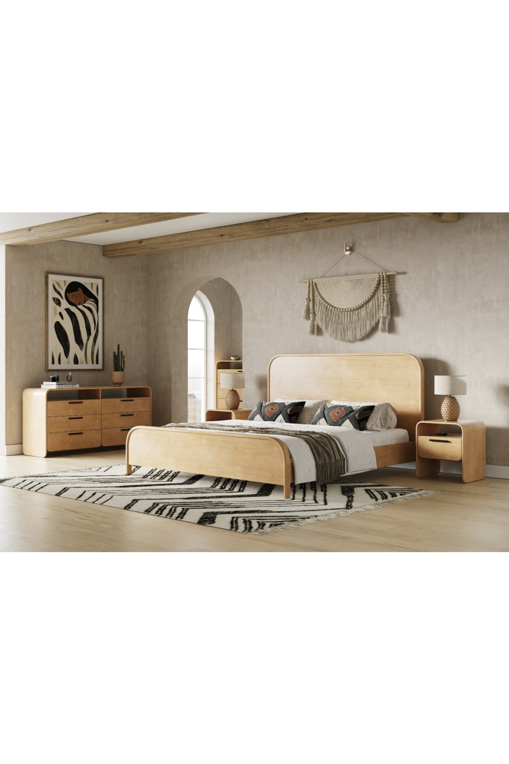 Natural Acacia Nightstand | Oroa.com