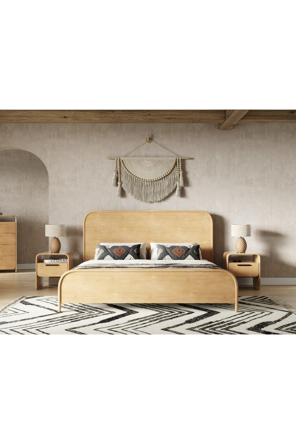 Natural Acacia Nightstand | OROA Modern Dresden | Oroa.com