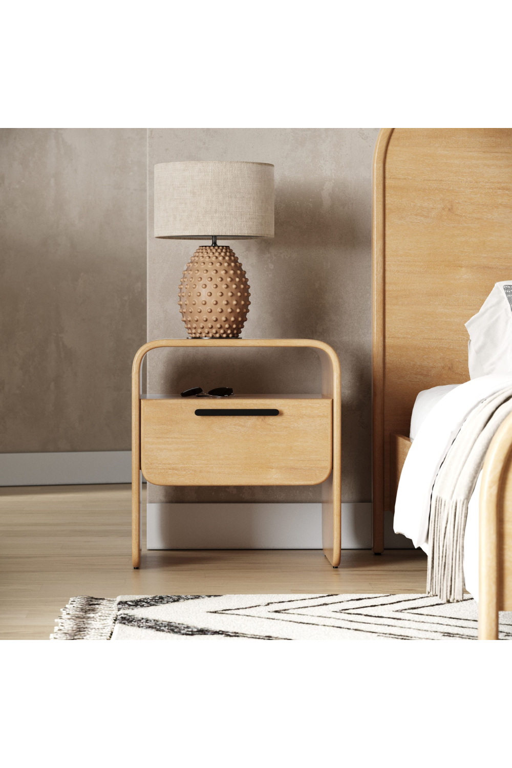 Natural Acacia Nightstand | OROA Modern Dresden | Oroa.com