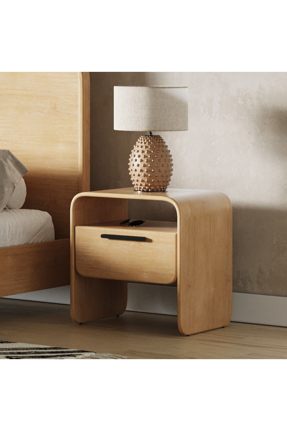 Natural Acacia Nightstand | Oroa.com