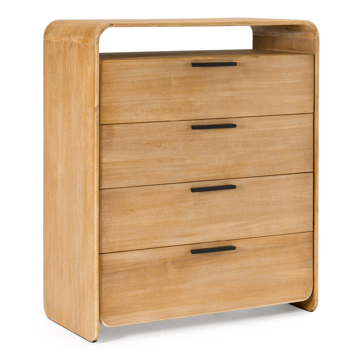 Natural Acacia 4-Drawer Chest | OROA Modern Dresden | Oroa.com