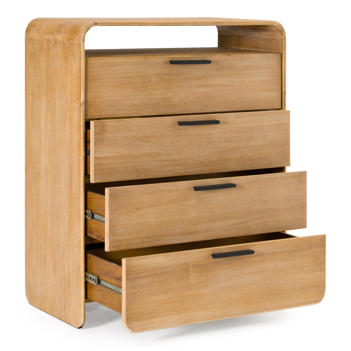 Natural Acacia 4-Drawer Chest | OROA Modern Dresden | Oroa.com