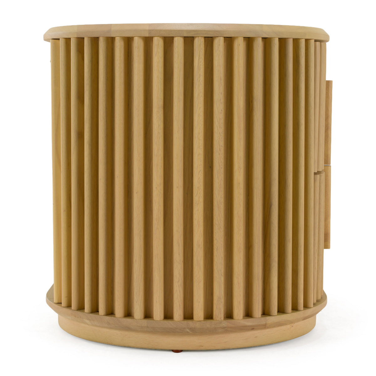 Oak Slatted 2-Drawer Nightstand | OROA Modern Kayce