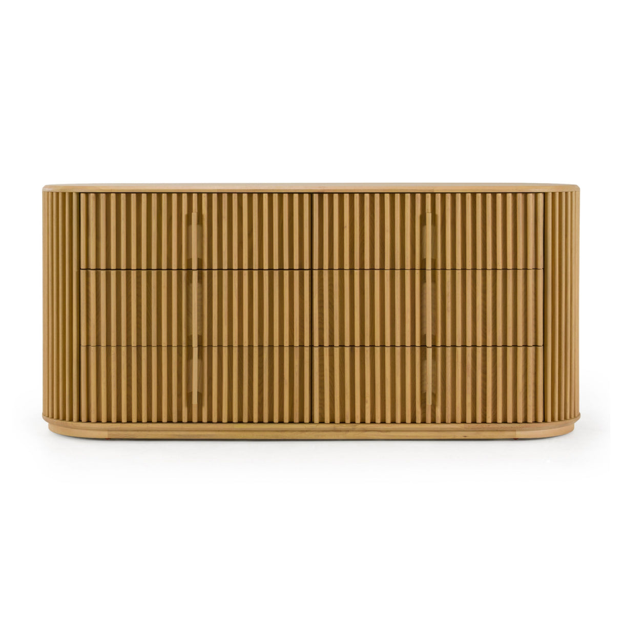 Oak Slatted 6-Drawer Dresser | OROA Modern Kayce