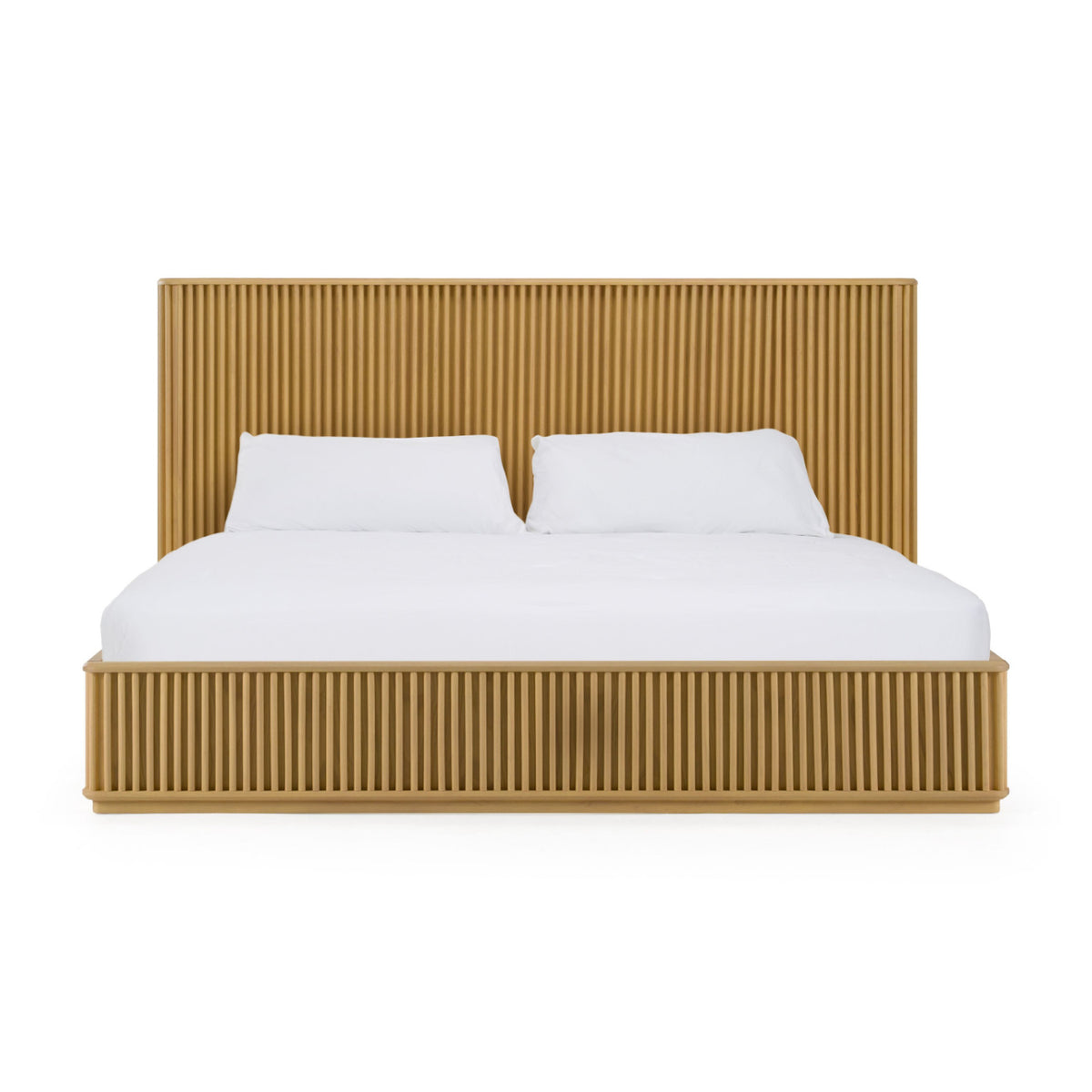 Natural Oak Slatted Bed | OROA Modern Kayce