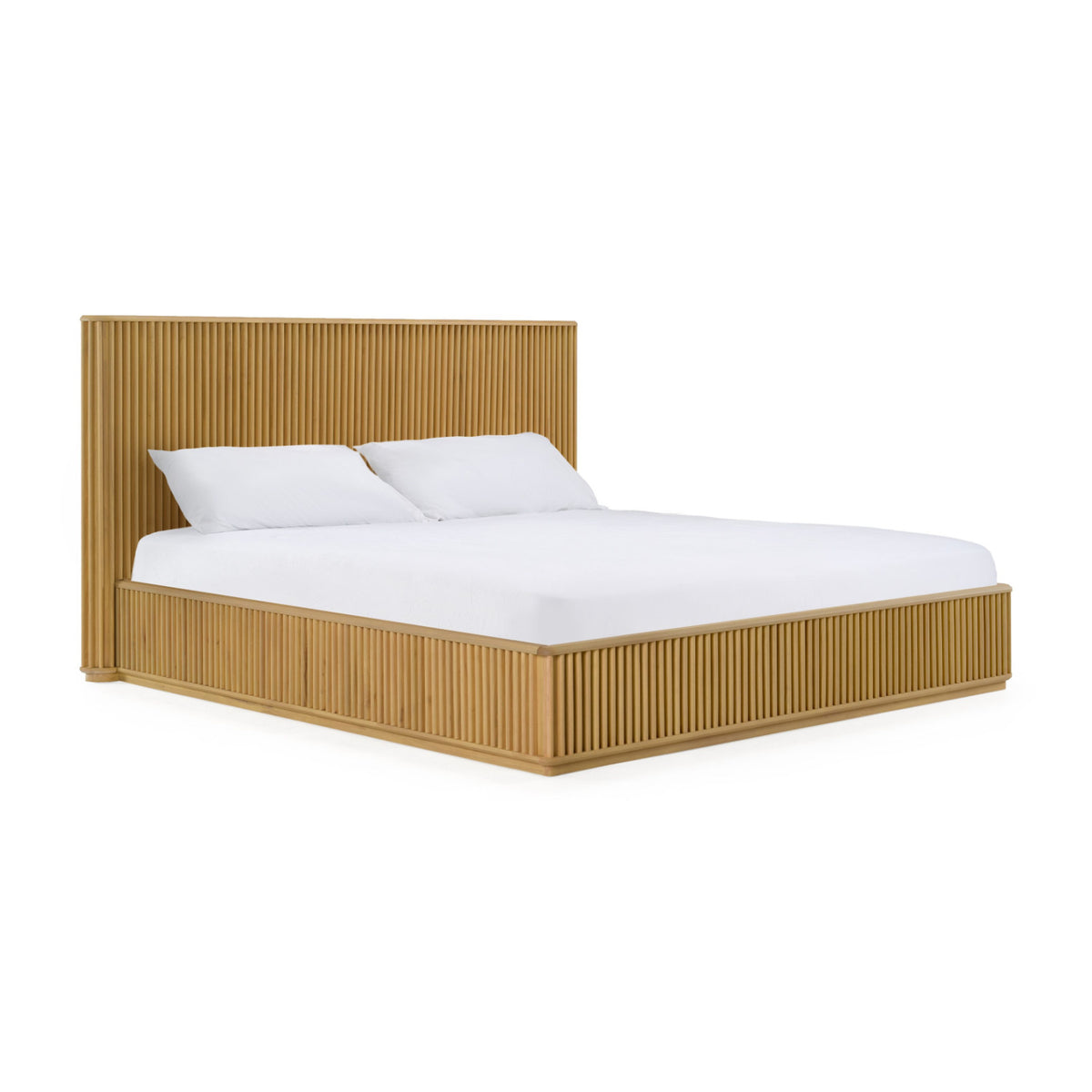 Natural Oak Slatted Bed | OROA Modern Kayce