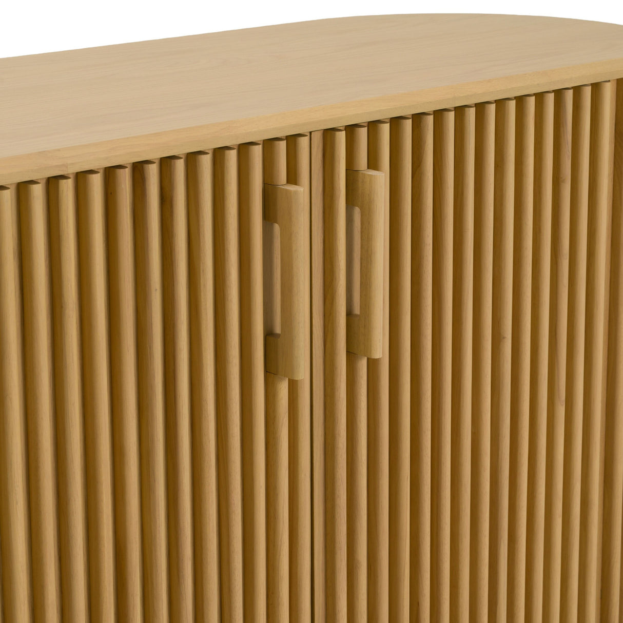 Oak Slatted 3-Door Buffet | OROA Modern Kayce