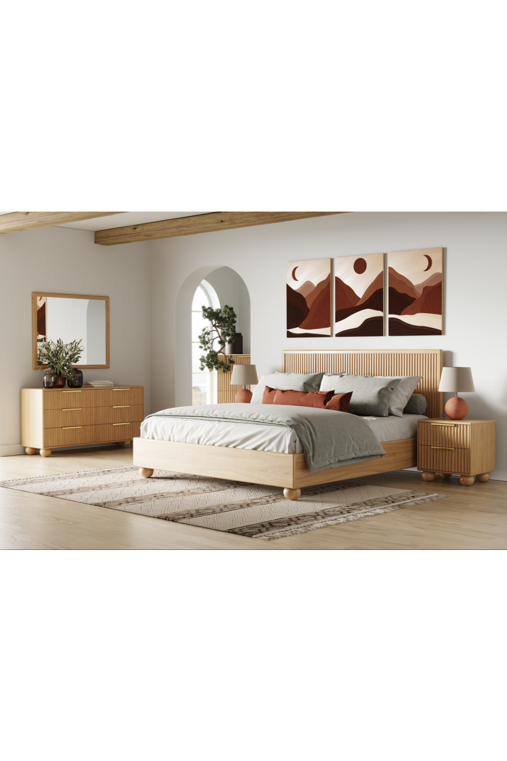 Fluted Oak 6-Drawer Dresser | OROA Modern Winters | Oroa.com