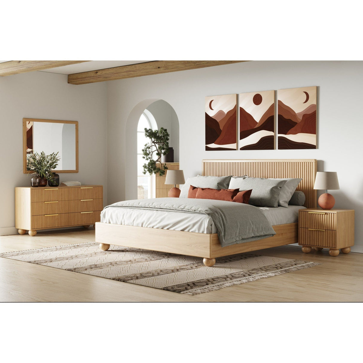 Fluted Oak 4-Drawer Chest | OROA Modern Winters | Oroa.com