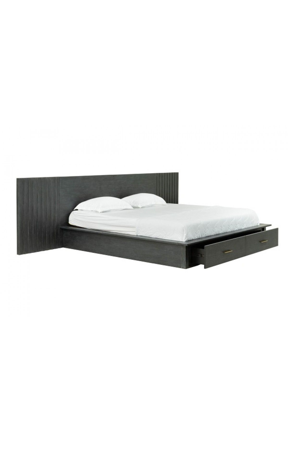 Dark Gray 2-Drawer Bed | OROA Modern Manchester | Oroa.com