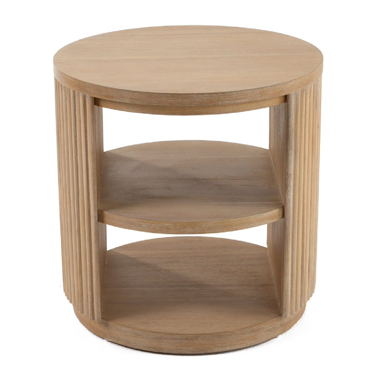 Natural Acacia End Table – Jacobson – side view
