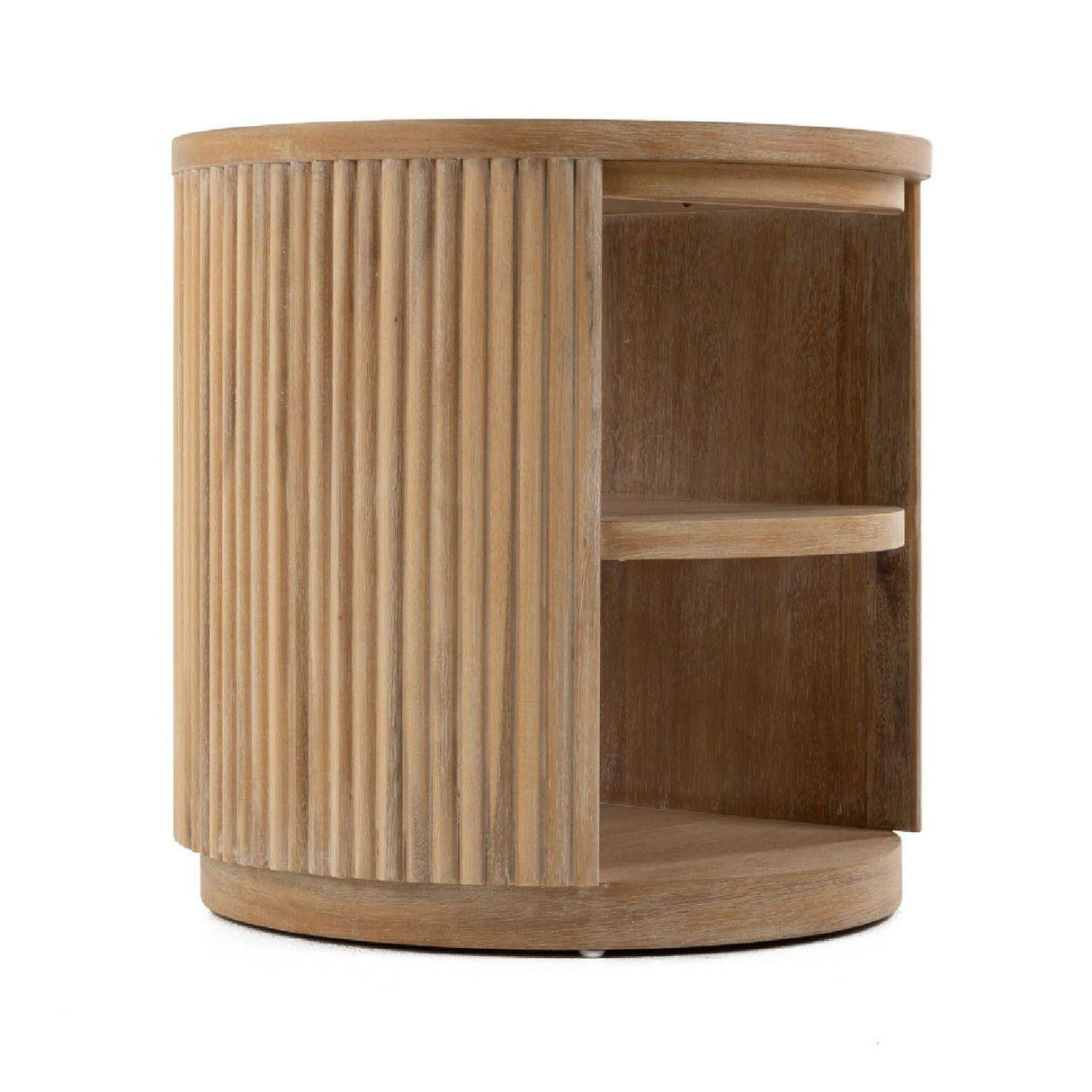 Natural Acacia End Table – Jacobson – rear view