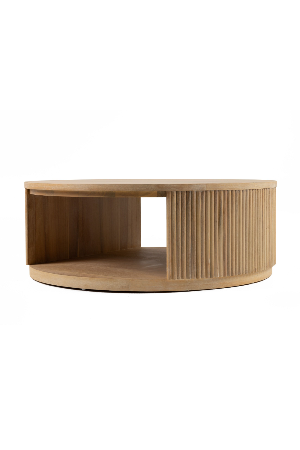 Natural Acacia Round Coffee Table | OROA Modern Jacobson | Oroa.com