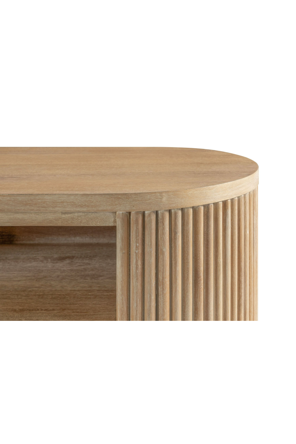 3-Drawer Natural Acacia TV Stand | Oroa.com