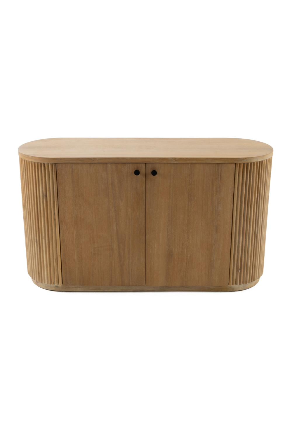 Ribbed Natural Acacia 2-Door Sideboard | Oroa.com
