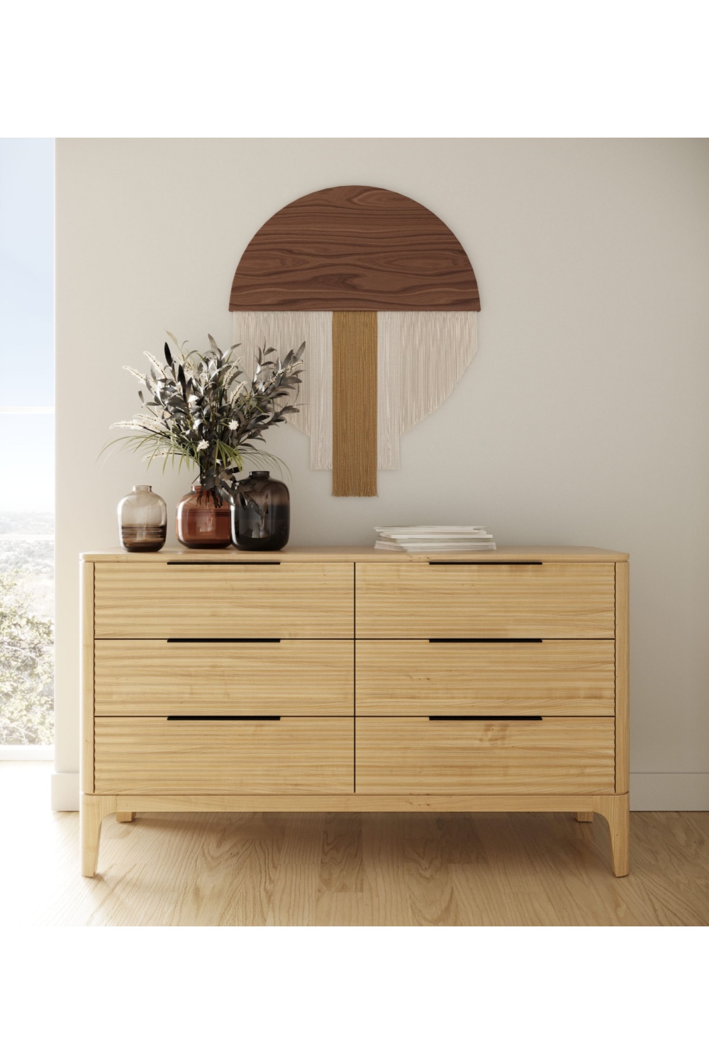 6-Drawer Solid Oak Dresser | Oroa.com