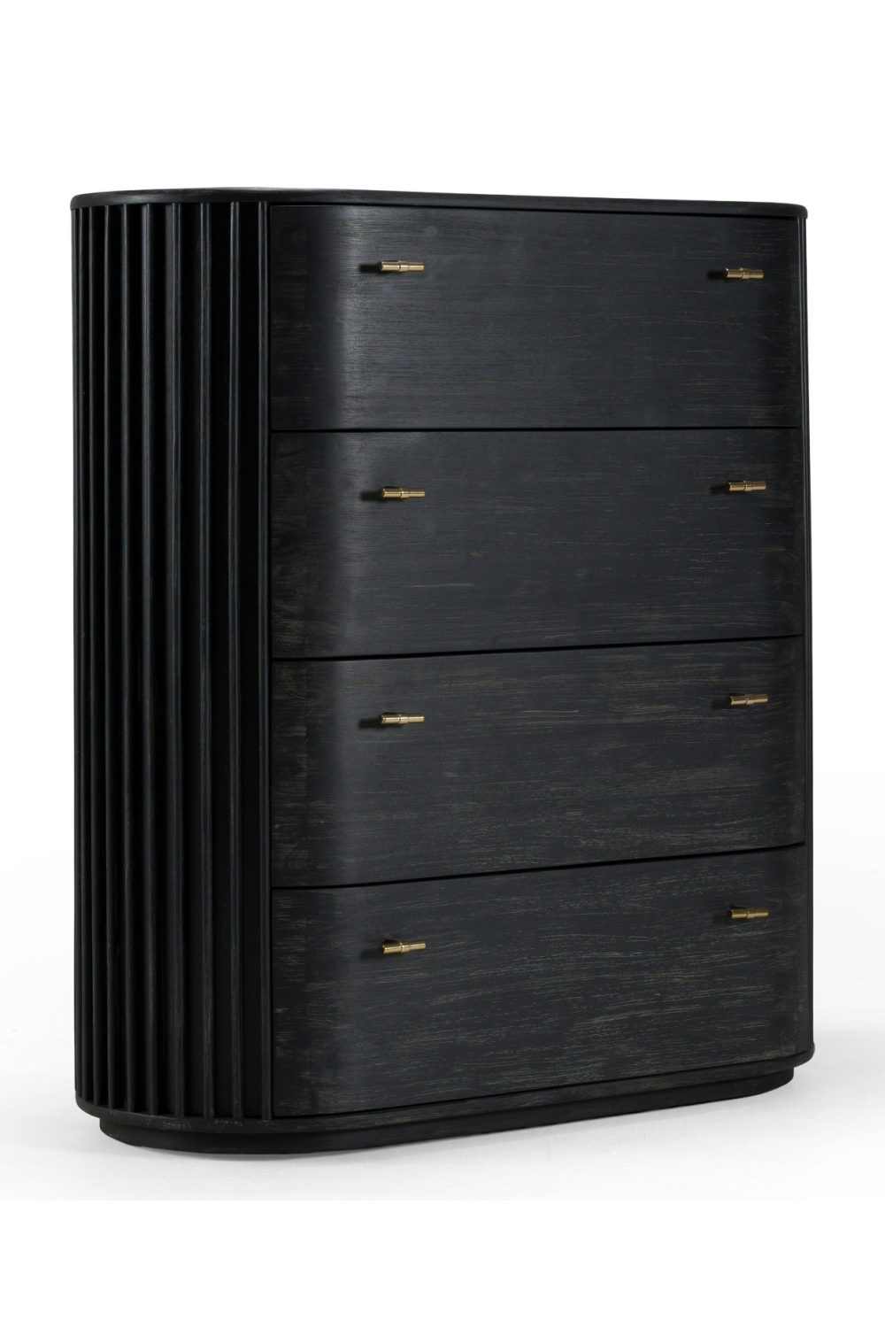 Black Acacia 4-Drawer Chest | Oroa.com