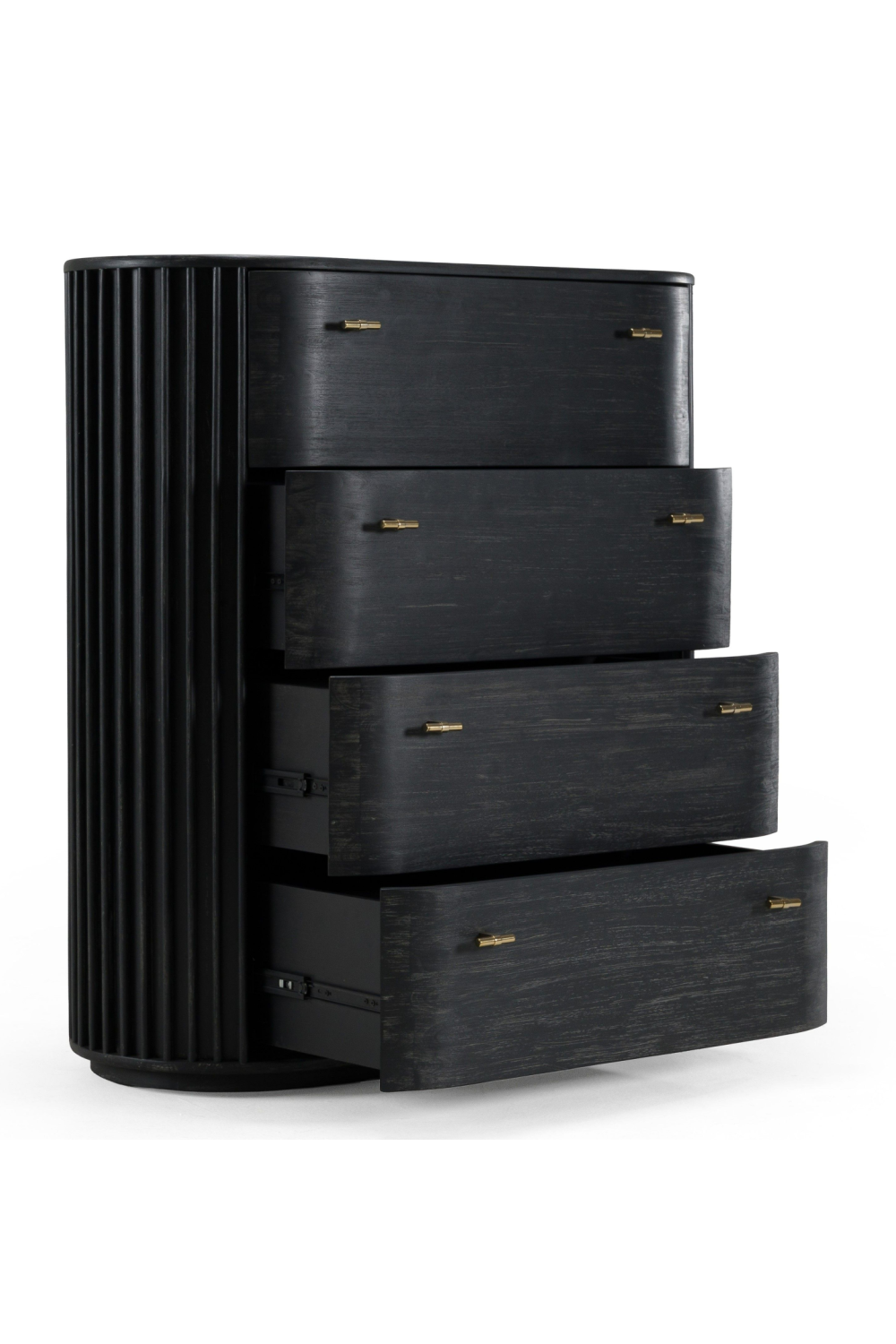 Black Acacia 4-Drawer Chest | Oroa.com