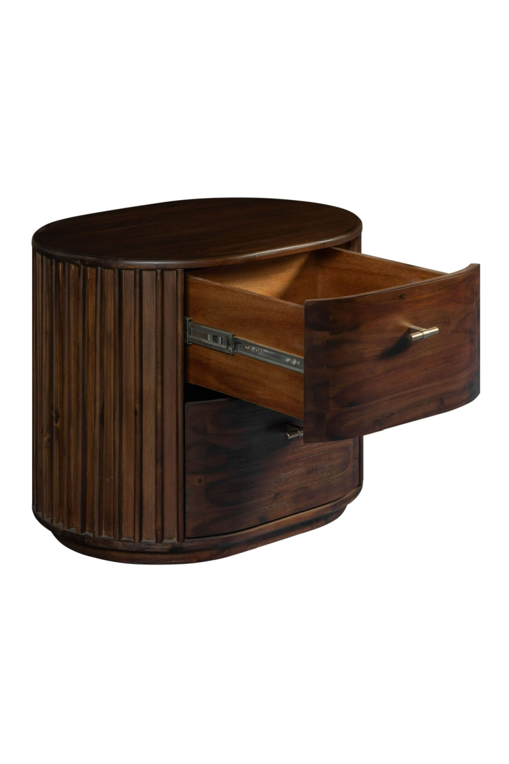 Solid Acacia 2-Drawer Nightstand | OROA Modern Fields | Oroa.com