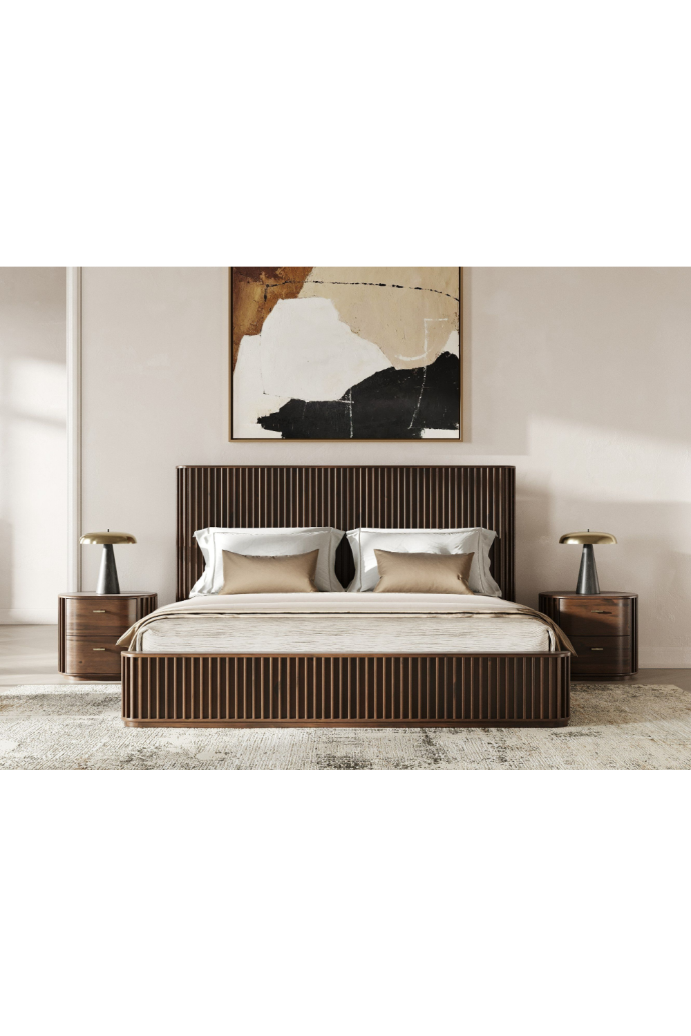 Solid Acacia 2-Drawer Nightstand | OROA Modern Fields | Oroa.com