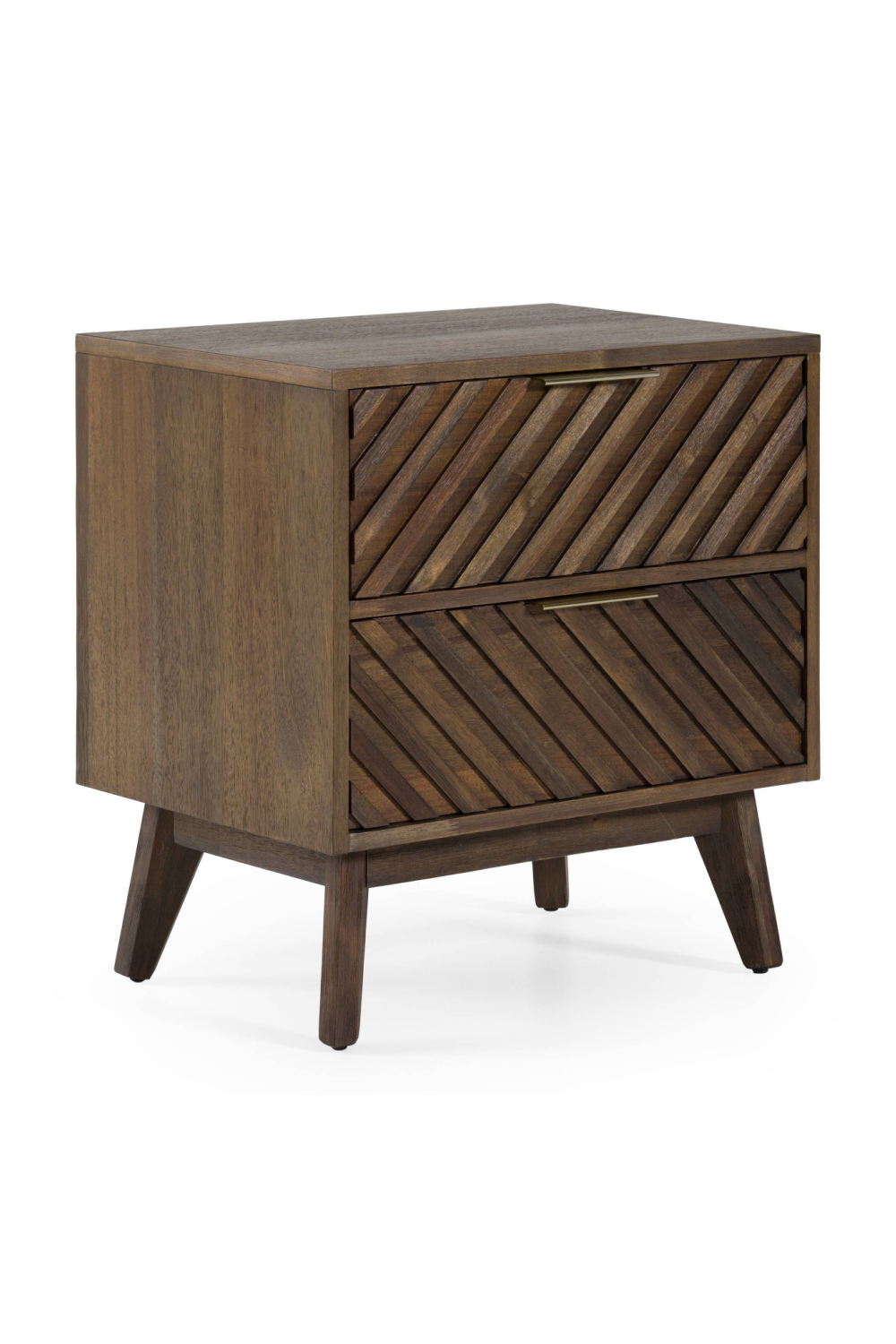Acacia Chevron 2-Drawer Nightstand | Oroa.com