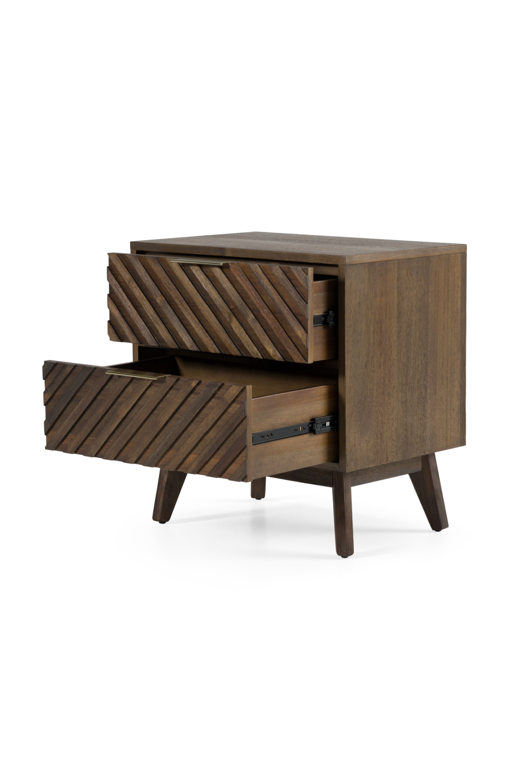 Acacia Chevron 2-Drawer Nightstand | Oroa.com