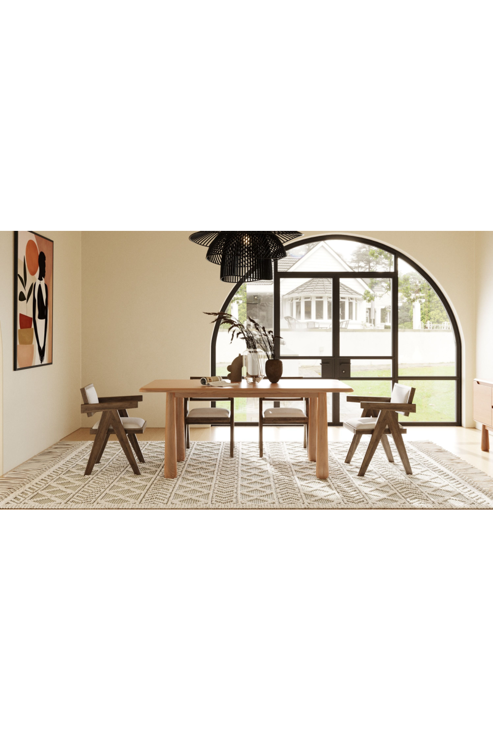 Natural Acacia Dining Table | OROA Modern Rhea | Oroa.com