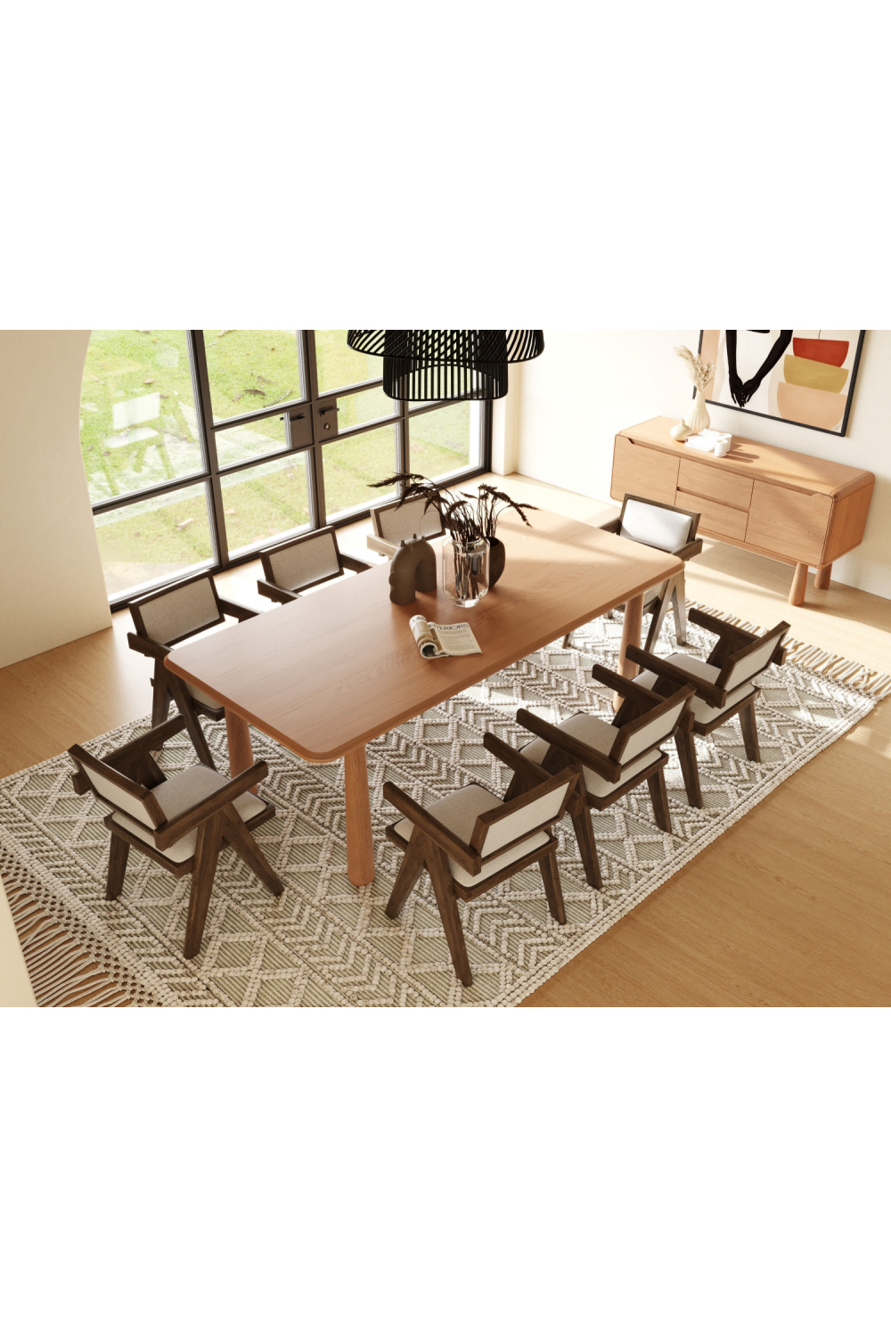 Natural Acacia Dining Table | OROA Modern Rhea | Oroa.com