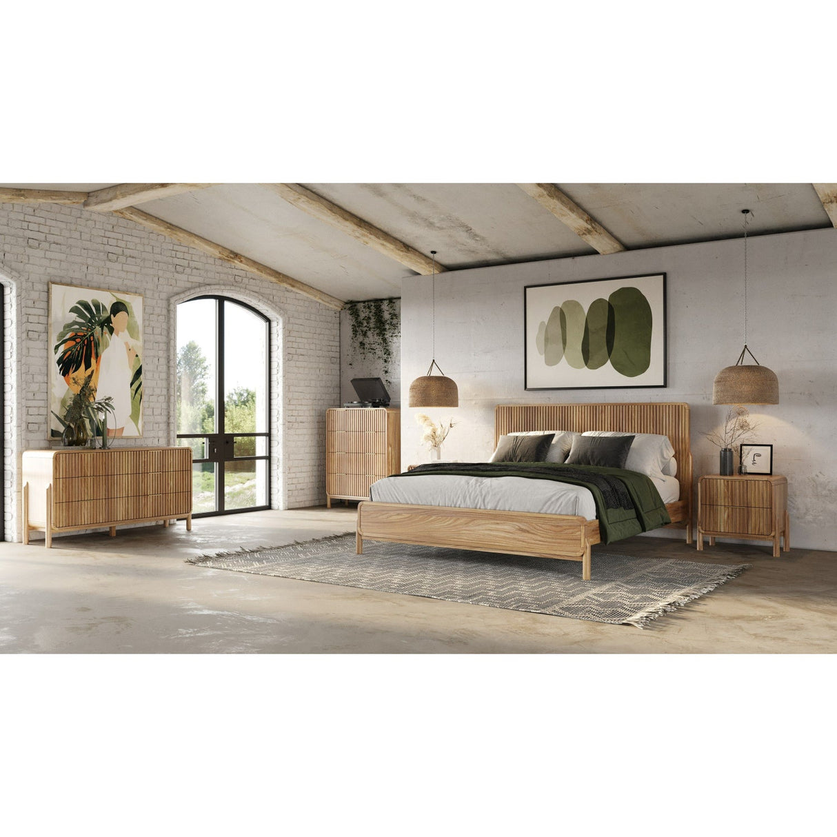Natural Oak 4-Drawer Chest | OROA Modern Mikala | Oroa.com