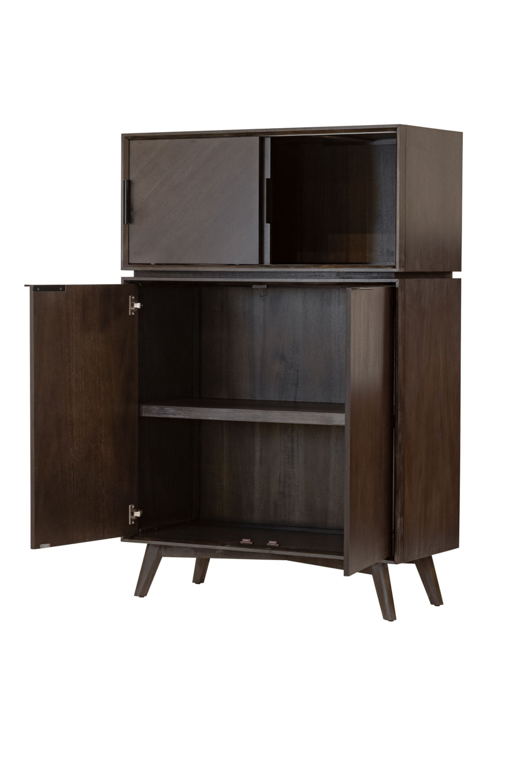 Brown Acacia 4-Door Tall Sideboard | OROA Modern Roger | Oroa.com