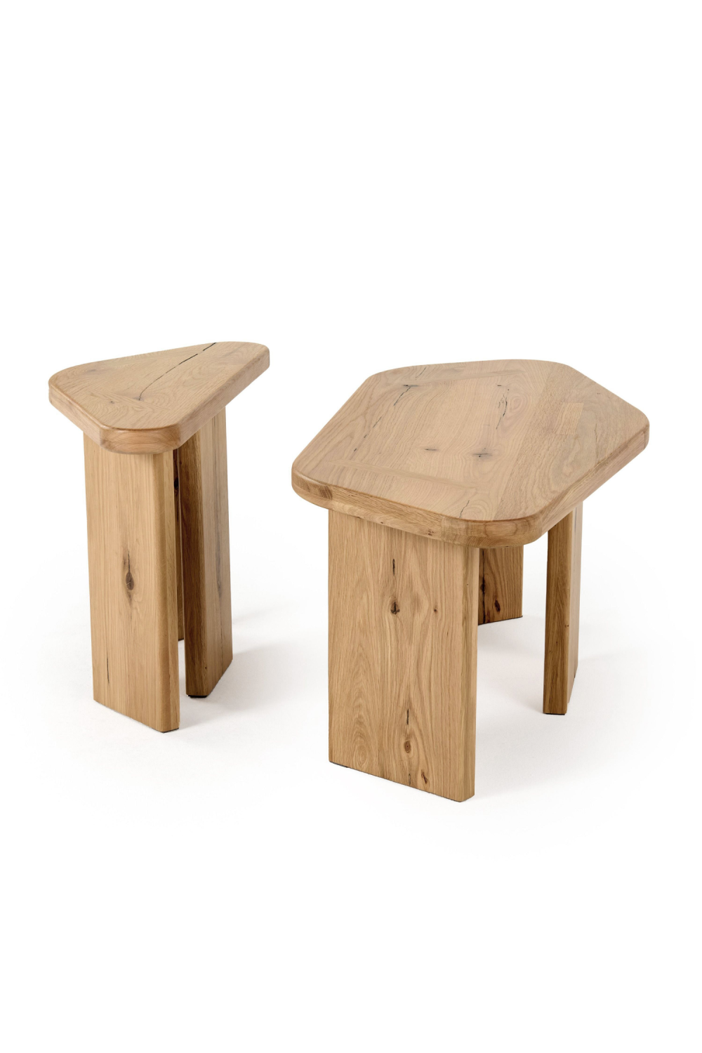 Natural Wood Coffee Table Set (2) | Oroa.com