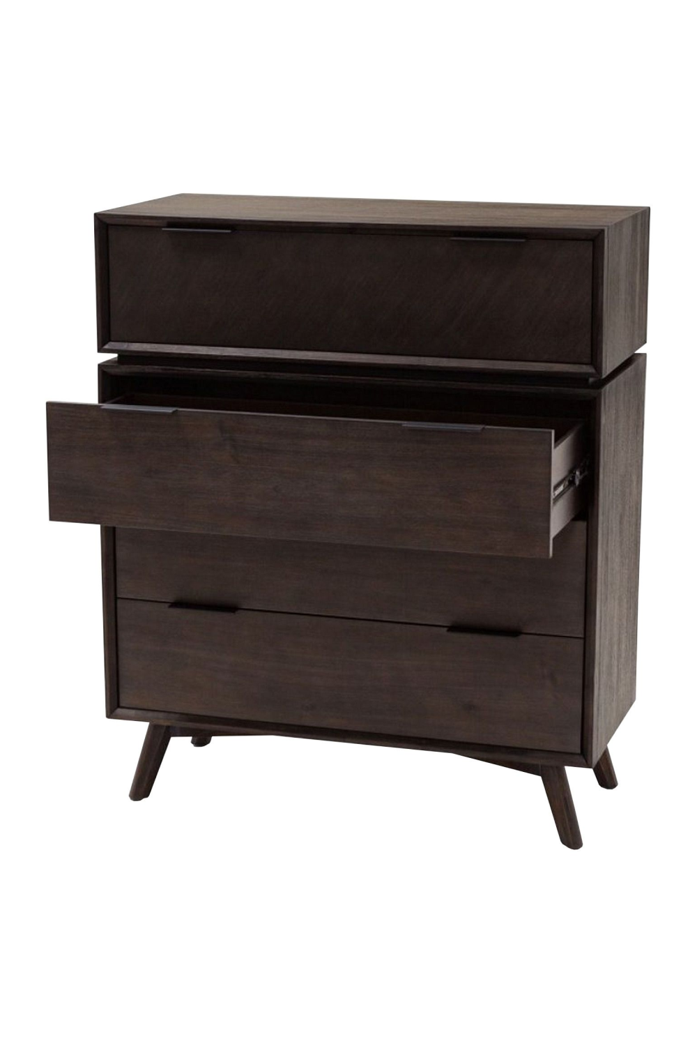 Brown Acacia 4-Drawer Chest | OROA Modern Roger | Oroa.com