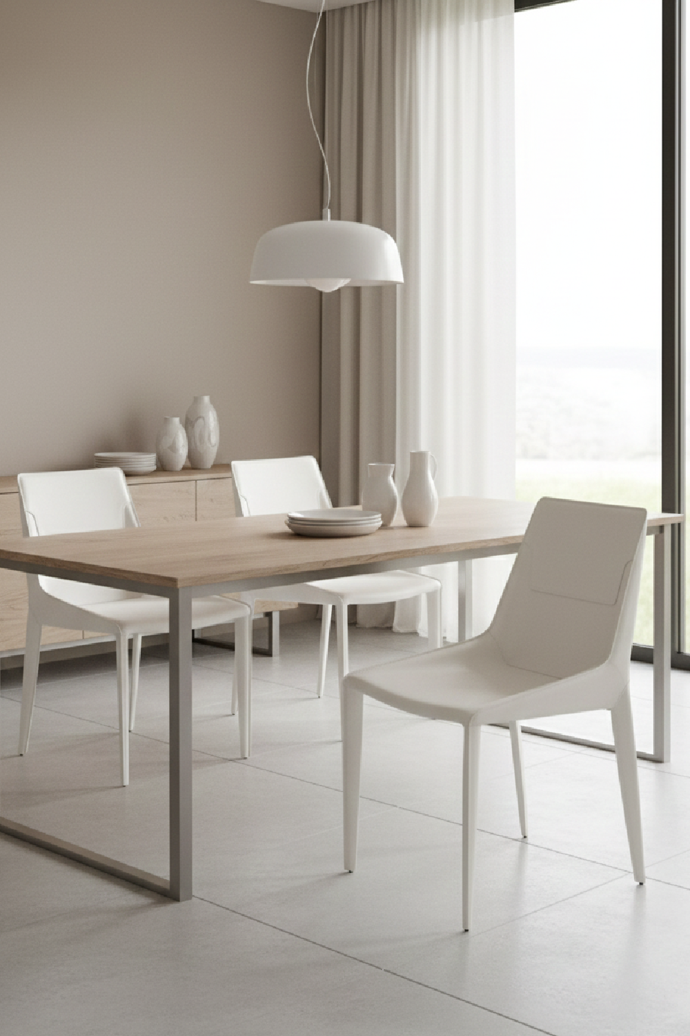 Saddle Leather Dining Chairs (2) | OROA Modern Halo | Oroa.com