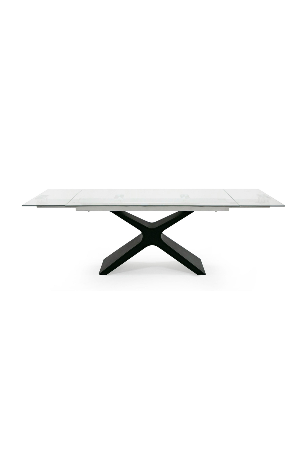 Black Glass Extendable Dining Table | Oroa.com