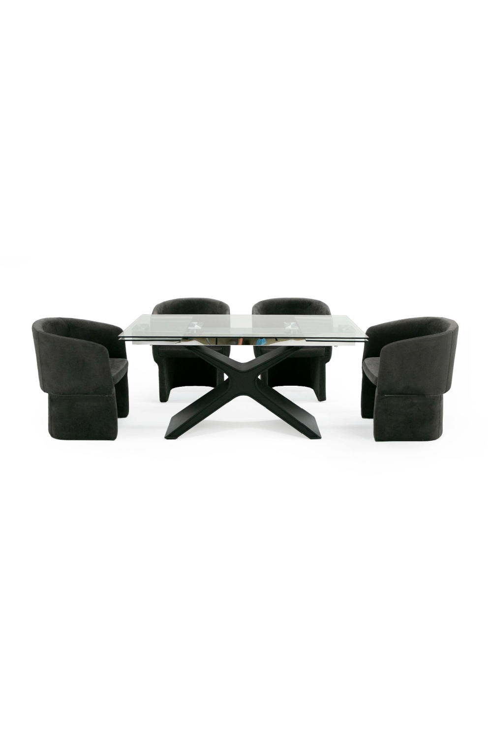 Black Glass Extendable Dining Table | OROA Modern Adler | Oroa.com